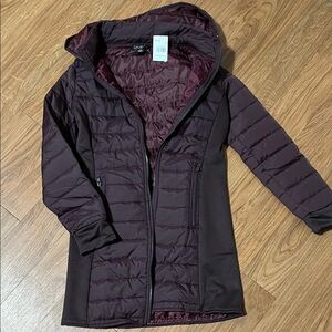 Love Tree Deep Burgundy Puffer Jacket